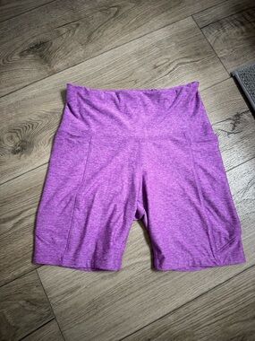 CALIA by Carrie Underwood Heathered Purple High-Rise Athletic Bike Shorts
